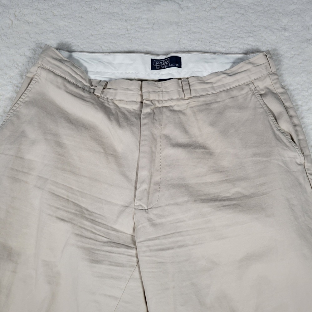 Polo Ralph Lauren Chino Trousers Mens 35x31 Tan Beige Cotton Straight Leg Pant